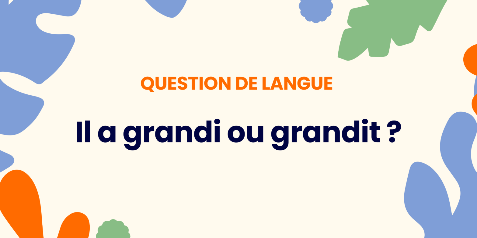 Il a grandi ou grandit ? Comprendre la règle ✍️ - il a grandi ou grandit